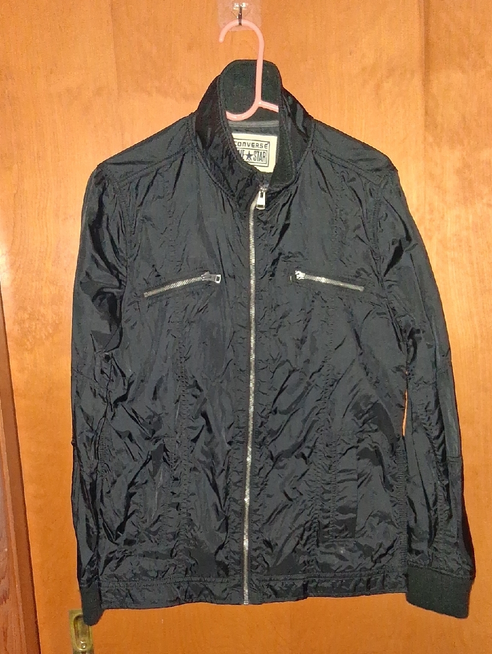 Converse Black Zip-Up Jacket Size S